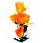 12 Orange Roses 2 Stems Silk Bud Roses Centerpiece Flower Wedding Flower Bouquets 